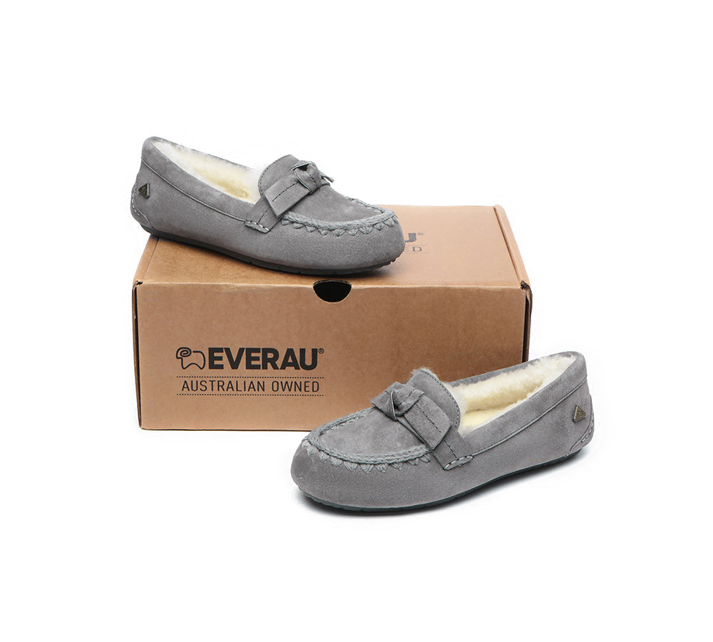 UGG Moccasins Women Sheepskin Wool Bow Ankle Woven Slippers Uggoutlet