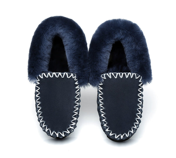 UGG Slippers - Ankle Sheepskin Slippers Mens Popo Moccasins Big Size