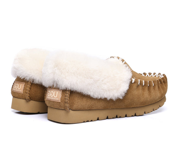 UGG Slippers - Ankle Sheepskin Slippers Mens Popo Moccasins Big Size