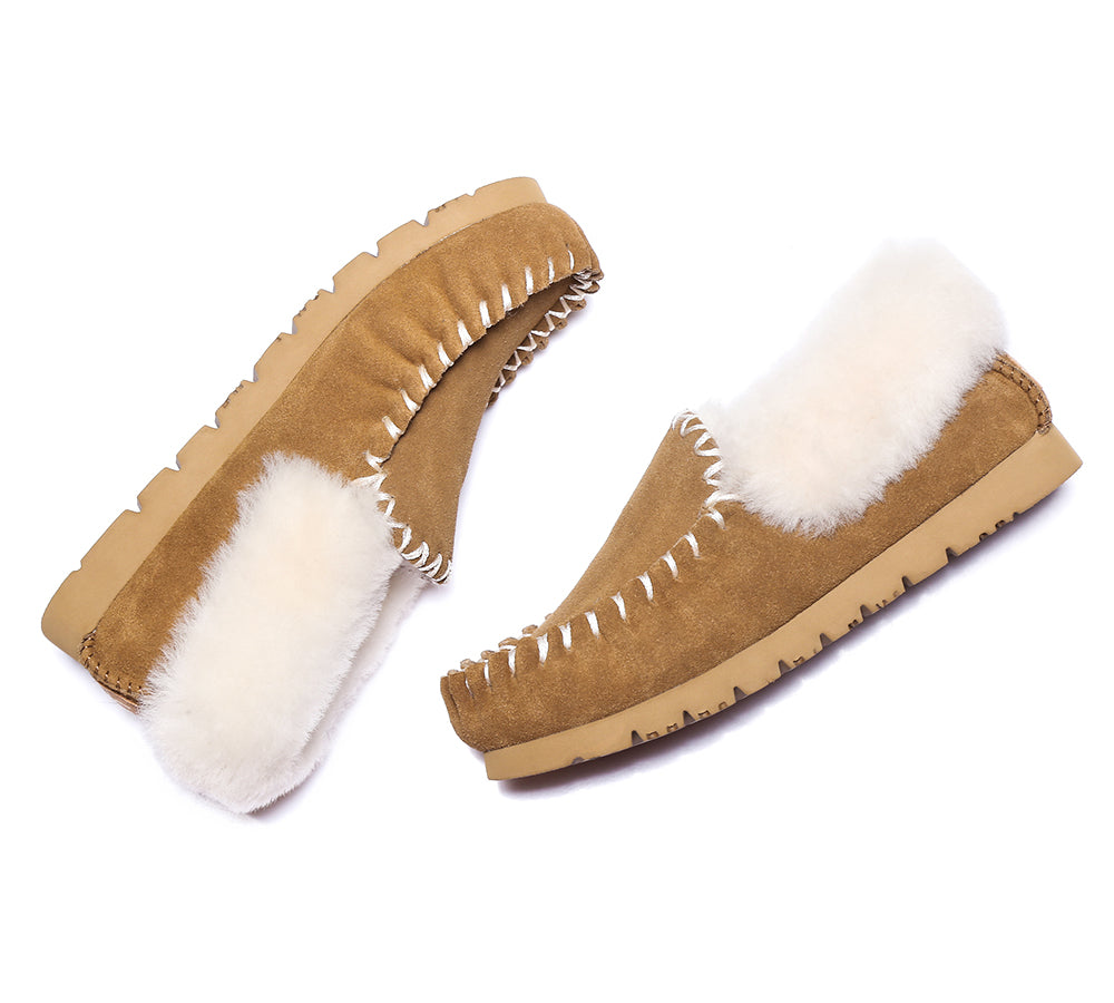 UGG Slippers - Ankle Sheepskin Slippers Mens Popo Moccasins Big Size