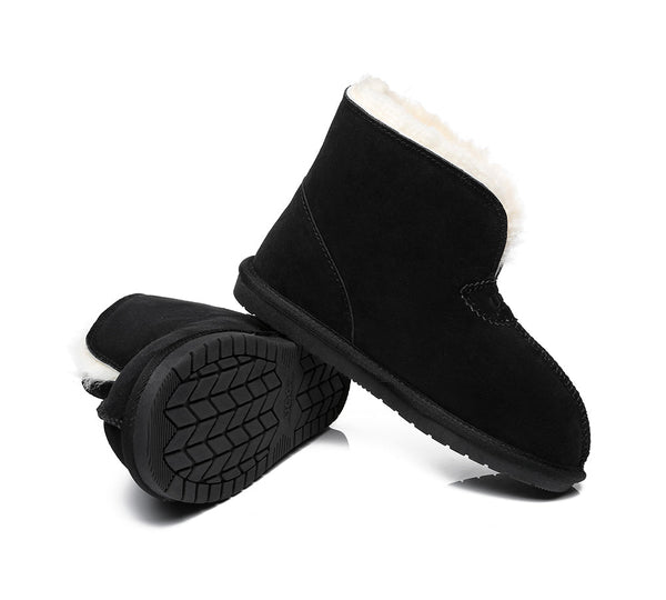 UGG Slippers - AS UGG Unisex Ankle Slipper Parker Double-face Sheepskin