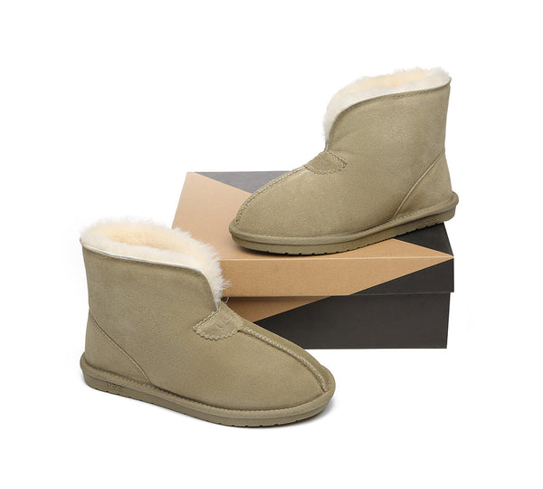 UGG Slippers - AS UGG Unisex Ankle Slipper Parker Double-face Sheepskin