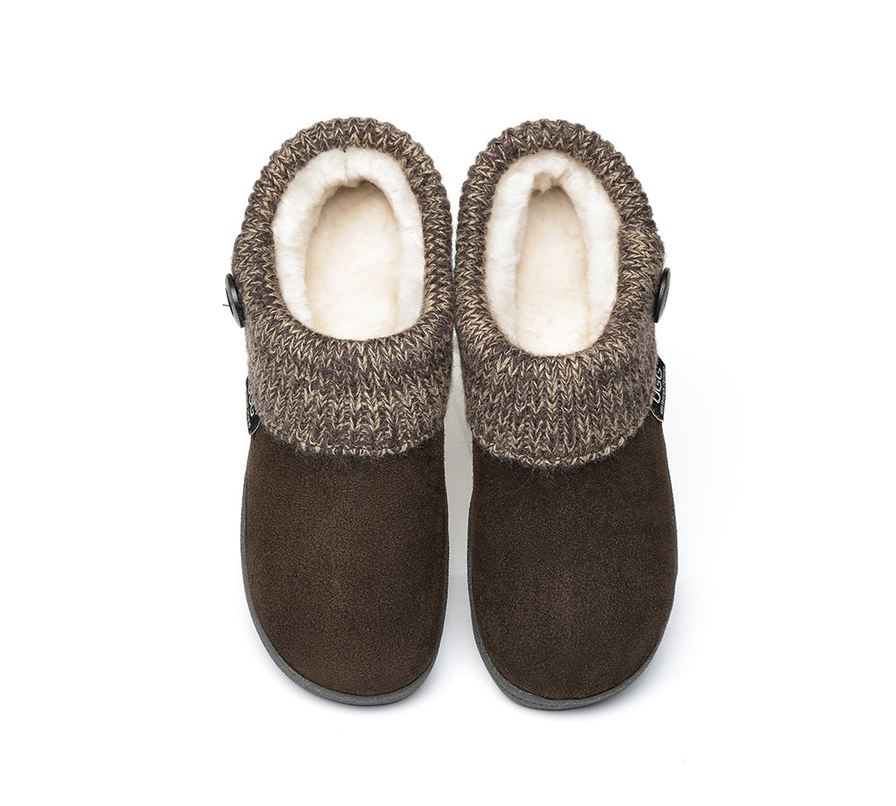 UGG Slippers - AS Women Knit Collar Ugg Ankle Slippers