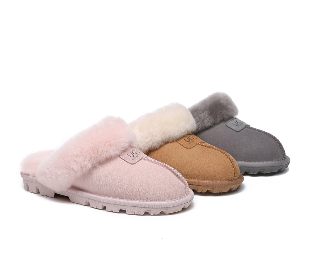 UGG Slippers - AUSTRALIAN SHEPHERD® UGG Double Face Sheepskin Wool Slippers Suzie Scuff
