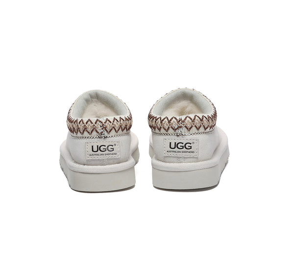 UGG Slippers - AUSTRALIAN SHEPHERD® UGG Kids Sheepskin Wool Ankle Tazzy Slippers Hippie