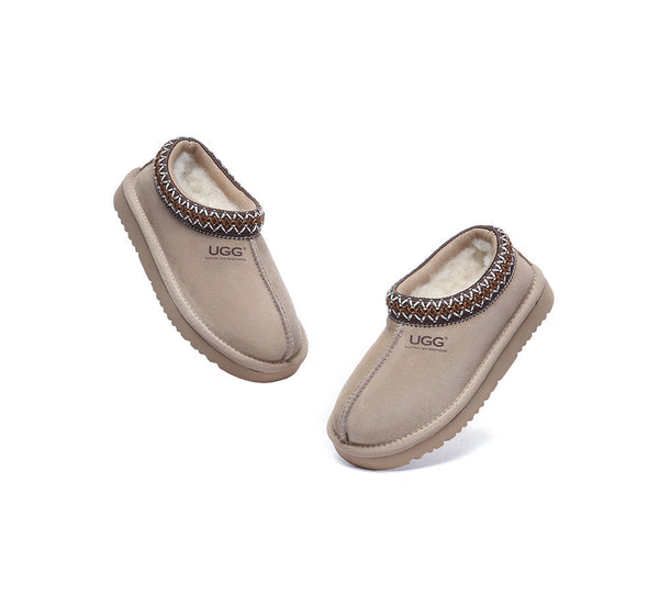 UGG Slippers - AUSTRALIAN SHEPHERD® UGG Kids Sheepskin Wool Ankle Tazzy Slippers Hippie