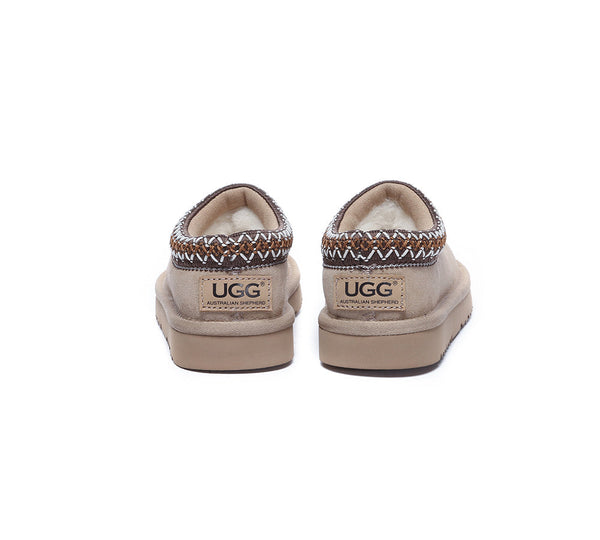 UGG Slippers - AUSTRALIAN SHEPHERD® UGG Kids Sheepskin Wool Ankle Tazzy Slippers Hippie