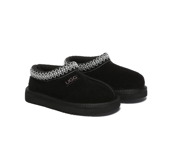 UGG Slippers - AUSTRALIAN SHEPHERD® UGG Kids Sheepskin Wool Ankle Tazzy Slippers Hippie