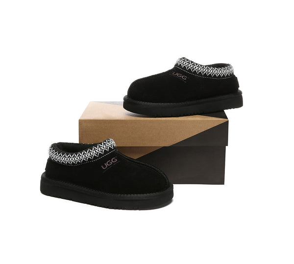 UGG Slippers - AUSTRALIAN SHEPHERD® UGG Kids Sheepskin Wool Ankle Tazzy Slippers Hippie