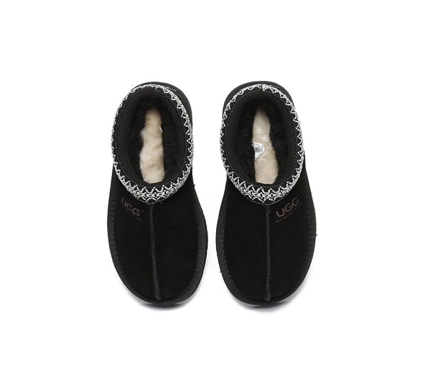 UGG Slippers - AUSTRALIAN SHEPHERD® UGG Kids Sheepskin Wool Ankle Tazzy Slippers Hippie