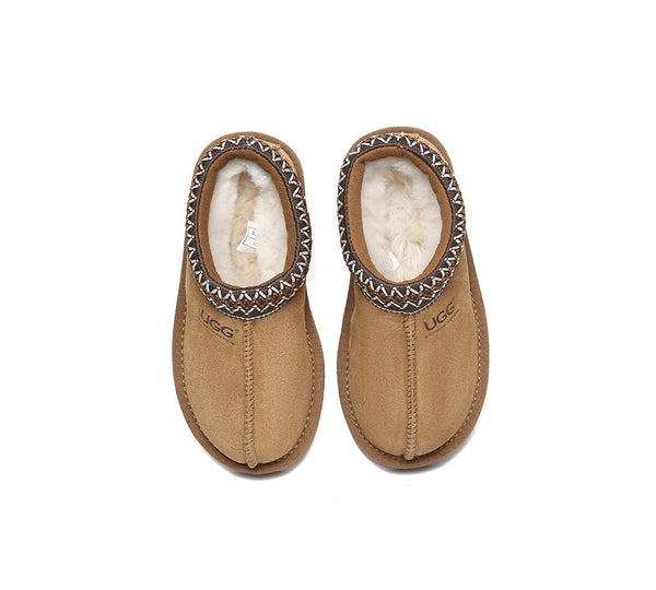 UGG Slippers - AUSTRALIAN SHEPHERD® UGG Kids Sheepskin Wool Ankle Tazzy Slippers Hippie