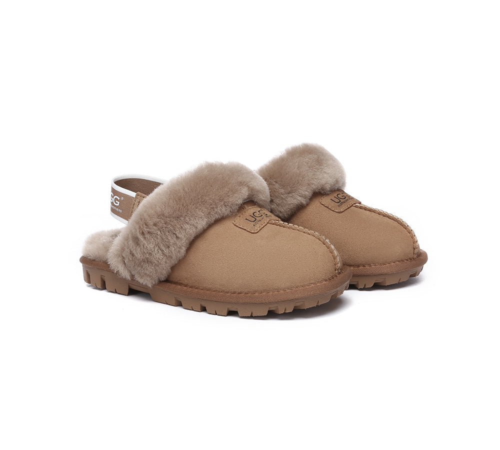 UGG Slippers - AUSTRALIAN SHEPHERD® UGG Sheepskin Wool Removable Strap Slingback Slippers Suzie Ll