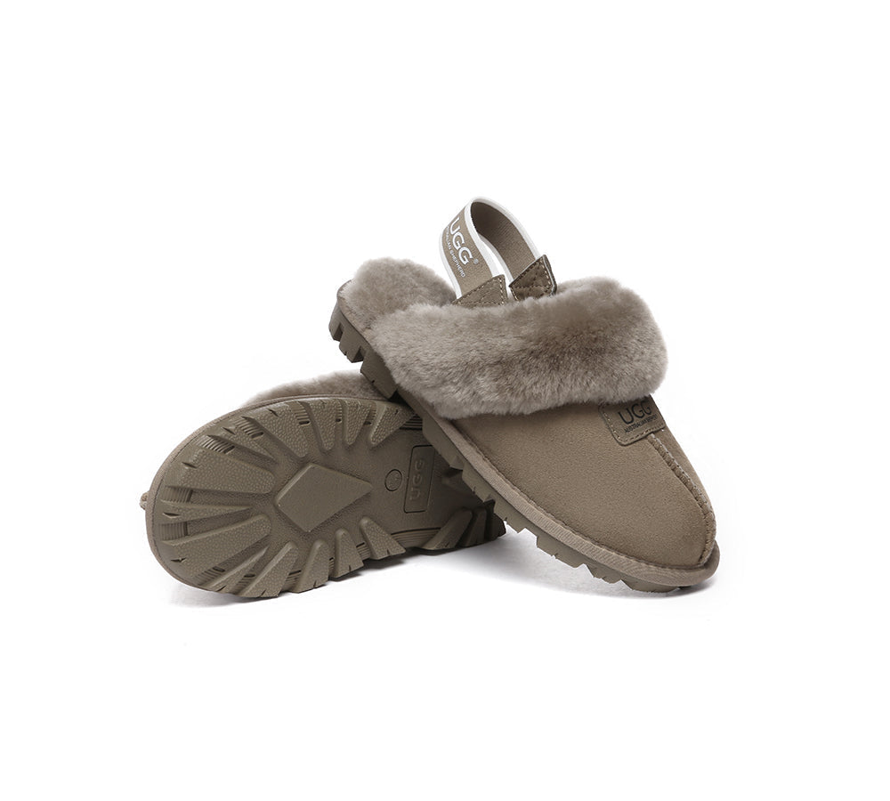 UGG Slippers - AUSTRALIAN SHEPHERD® UGG Sheepskin Wool Removable Strap Slingback Slippers Suzie Ll