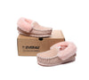 EVERAU® UGG Loafers Sheepskin Wool Ankle Slippers Popo Moccasin - UGG Slippers - Pink - AU Ladies 10 / AU Men 8 / EU 41 - Uggoutlet