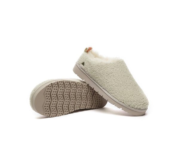 UGG Slippers - EVERAU® UGG Sheepskin Wool Plush Ankle Slippers Teddycozy