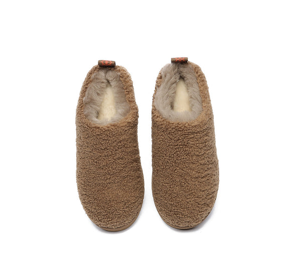 UGG Slippers - EVERAU® UGG Sheepskin Wool Plush Ankle Slippers Teddycozy