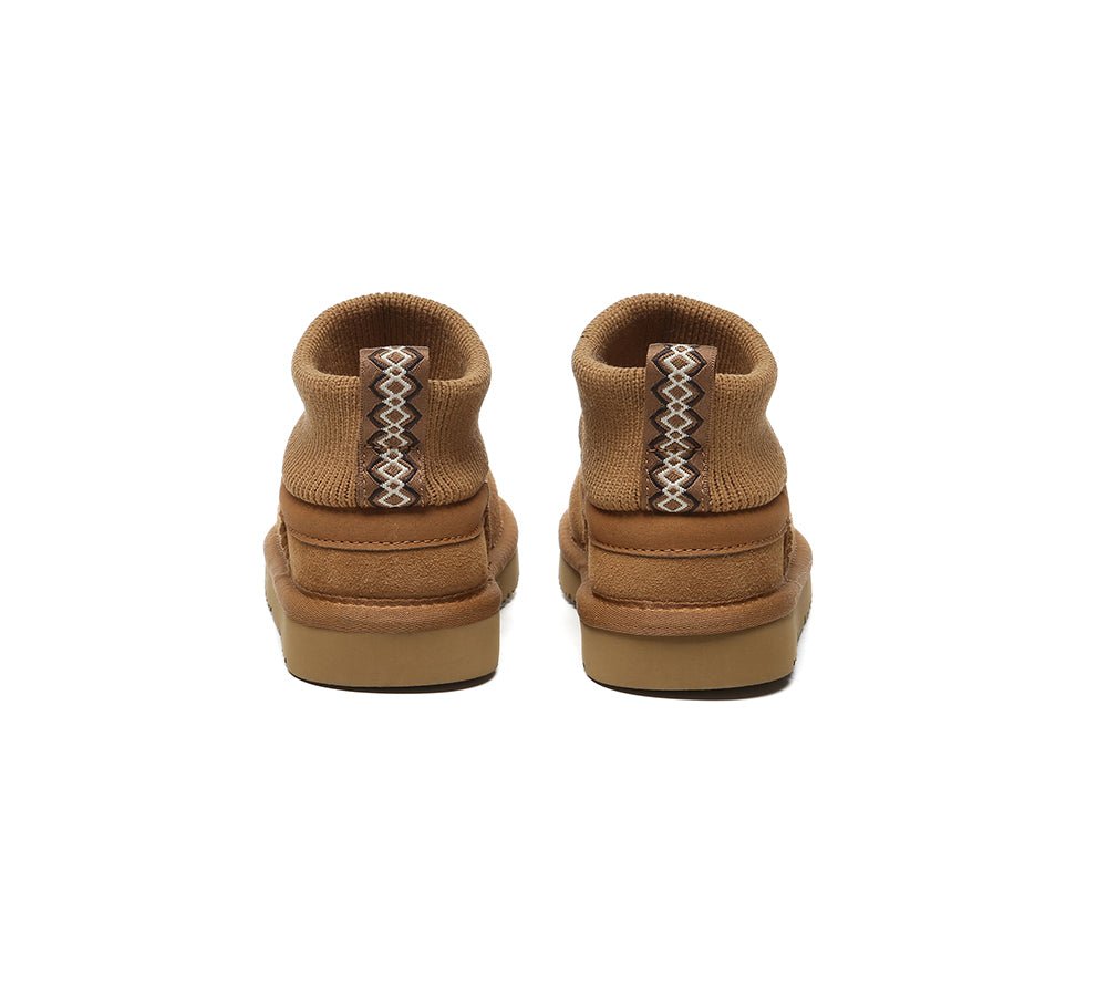 UGG Slippers Kids Sheepskin Wool Stretchy Ankle Margaret - UGG Boots - Chestnut - AU Kids 4 - 5 / EU 21 - 22 - Uggoutlet