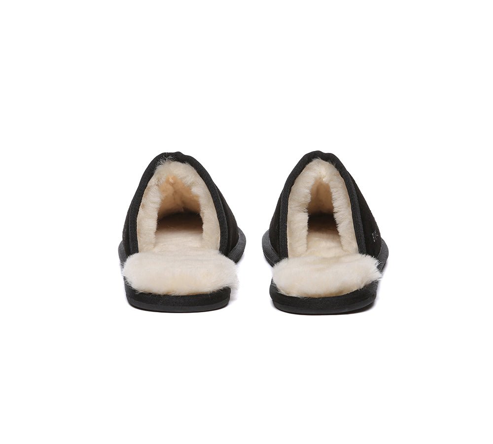 UGG Slippers Men Sheepskin Wool Scuff Bennett - UGG Slippers - Black - AU Ladies 9 / AU Men 7 / EU 40 - Uggoutlet