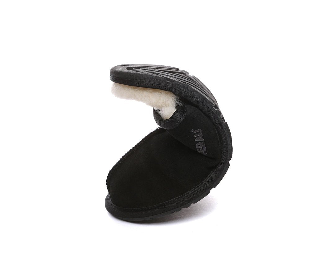 UGG Slippers Men Sheepskin Wool Scuff Bennett - UGG Slippers - Black - AU Ladies 9 / AU Men 7 / EU 40 - Uggoutlet