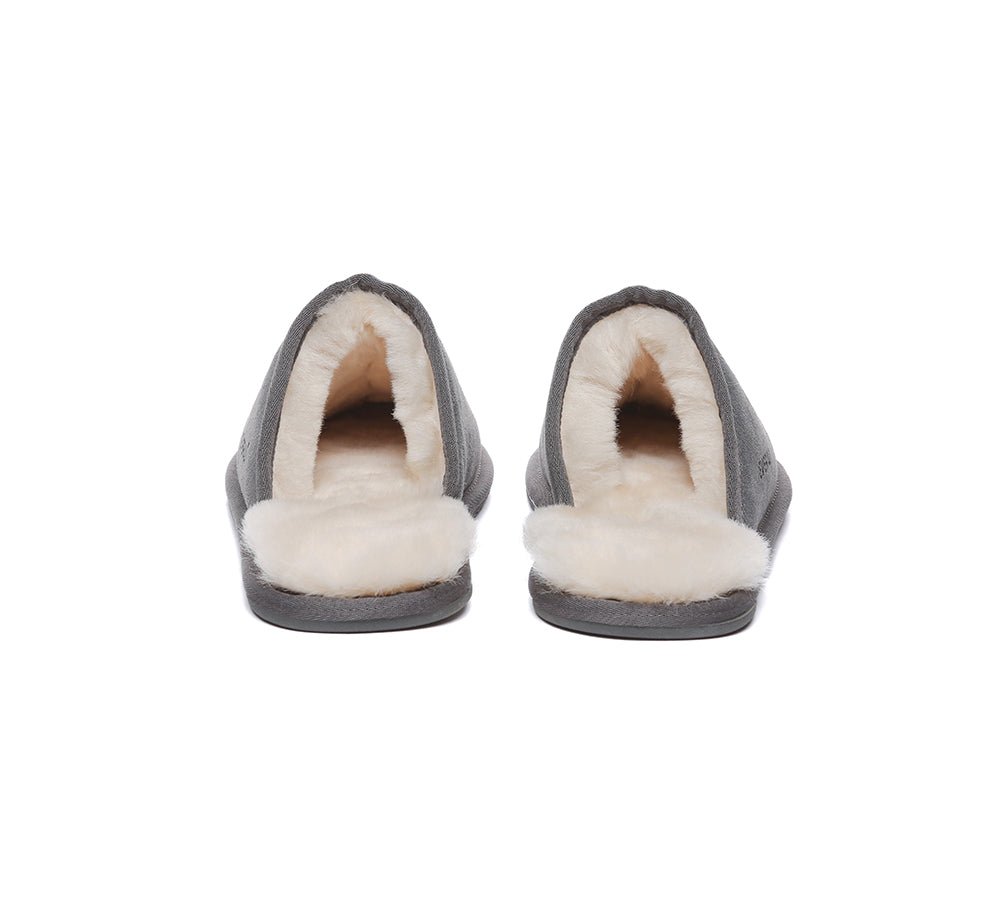 UGG Slippers Men Sheepskin Wool Scuff Bennett - UGG Slippers - Grey - AU Ladies 9 / AU Men 7 / EU 40 - Uggoutlet
