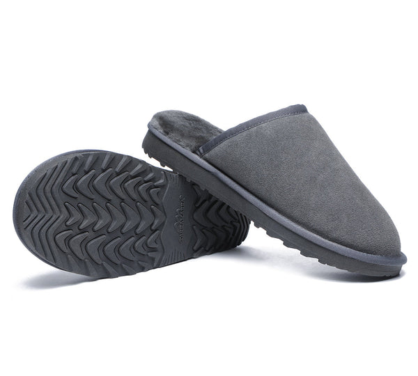 UGG Slippers - Premium Sheepskin Men Scuff Larry
