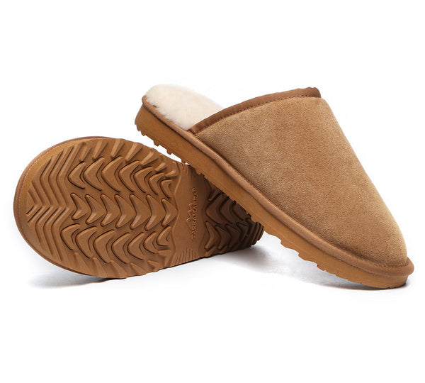 UGG Slippers - Premium Sheepskin Men Scuff Larry