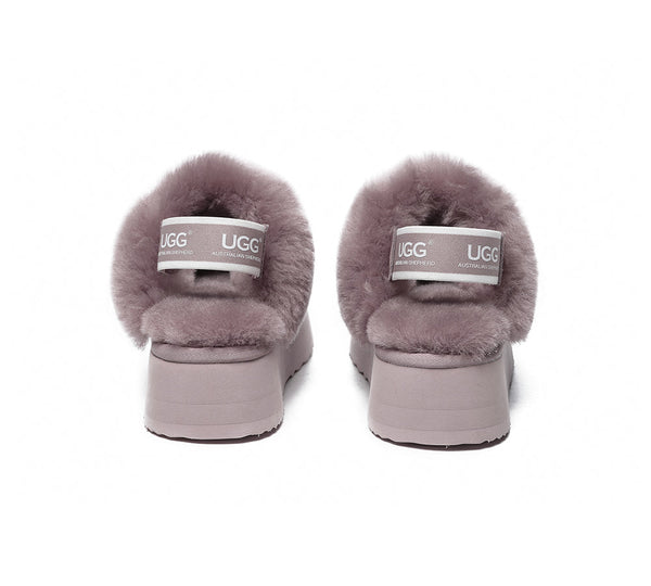 UGG Slippers - Removable Strap Slingback UGG Slipper Women Waffle Platform