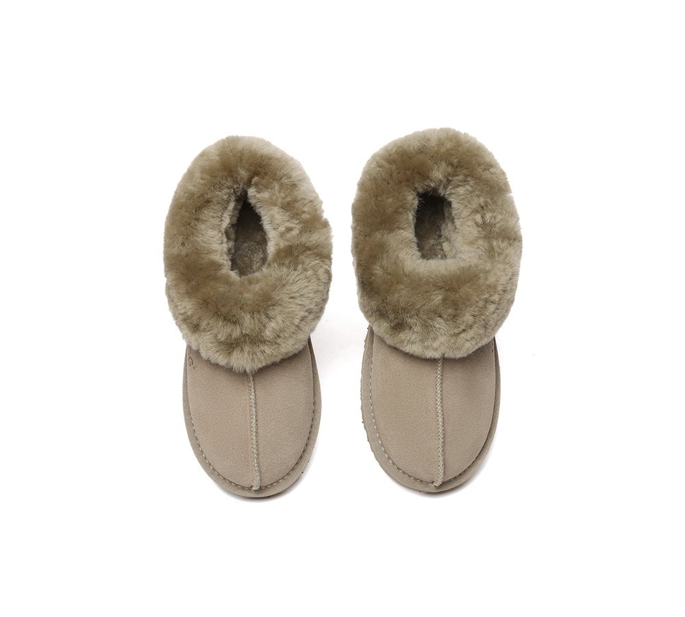 UGG Slippers Sheepskin Wool Ankle Booties Homey Special - UGG Slippers - Caribou - AU Ladies 4 / AU Men 2 / EU 35 - Uggoutlet