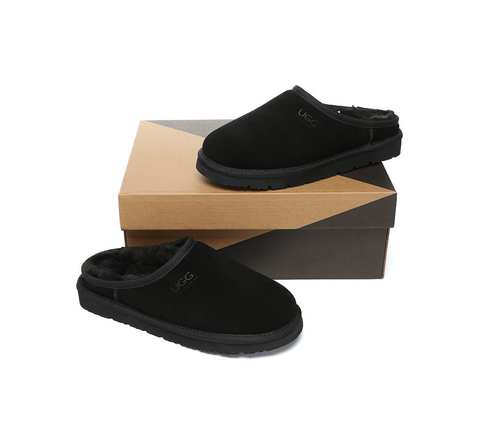 UGG Slippers Sheepskin Wool Minimalist Classic Nano - UGG Slippers - Black - AU Ladies 4 / AU Men 2 / EU 35 - Uggoutlet