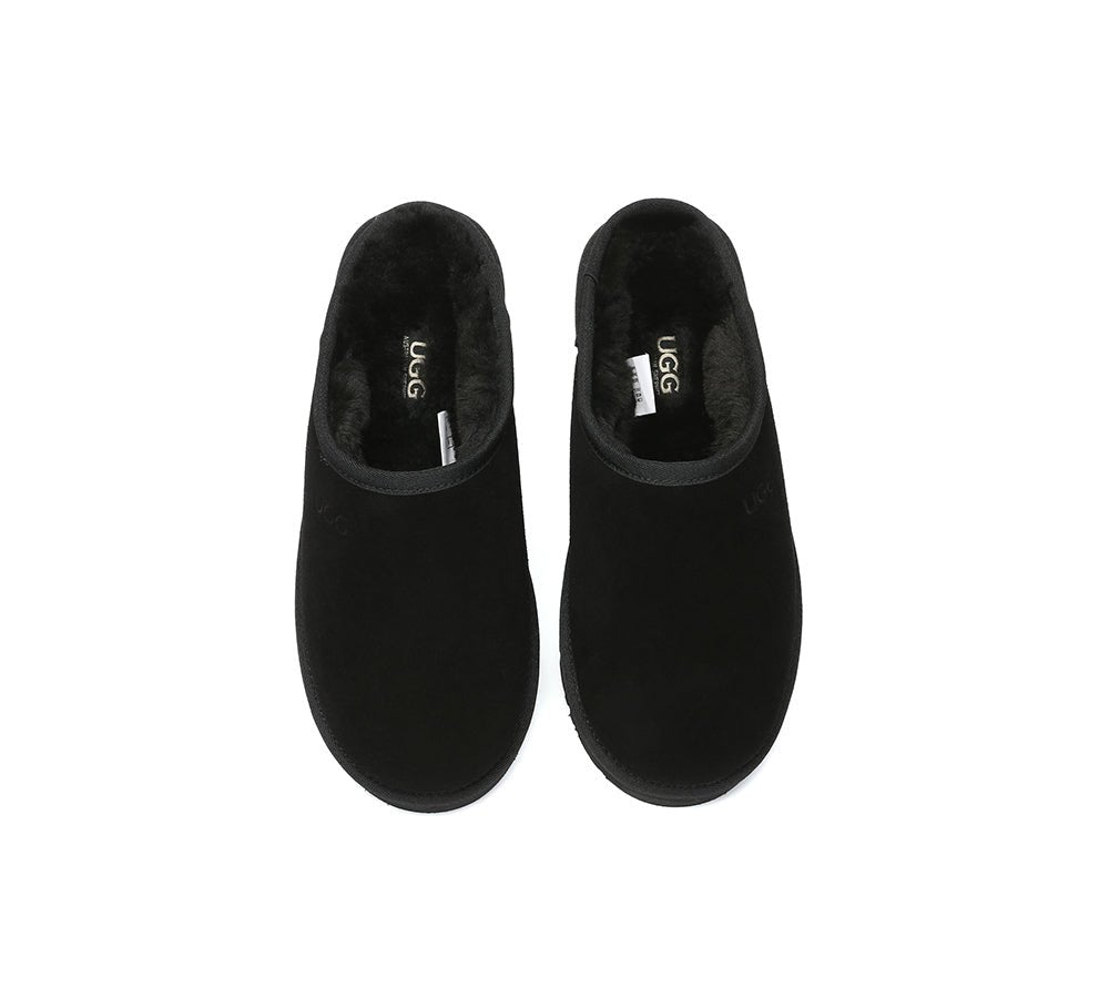 UGG Slippers Sheepskin Wool Minimalist Classic Nano - UGG Slippers - Black - AU Ladies 4 / AU Men 2 / EU 35 - Uggoutlet