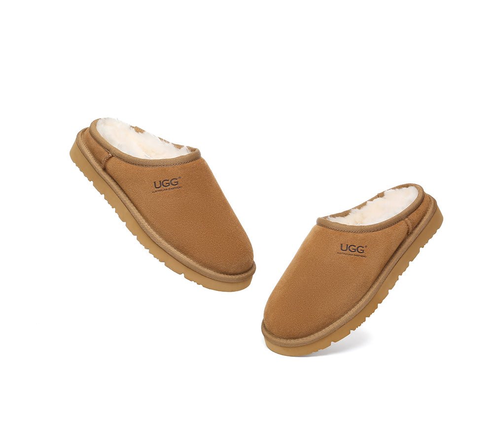 UGG Slippers Sheepskin Wool Minimalist Classic Nano - UGG Slippers - Chestnut - AU Ladies 4 / AU Men 2 / EU 35 - Uggoutlet
