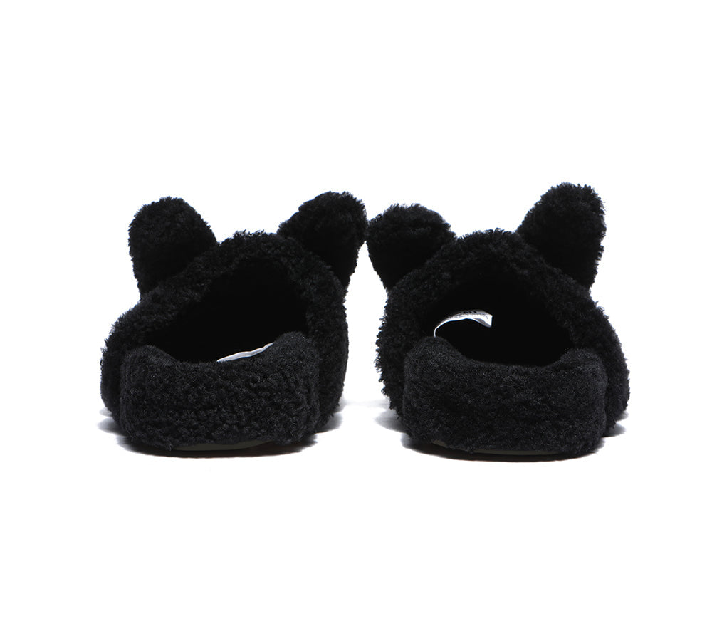 UGG Slippers - Sheepskin Wool Slippers Women Fluffy Bunny