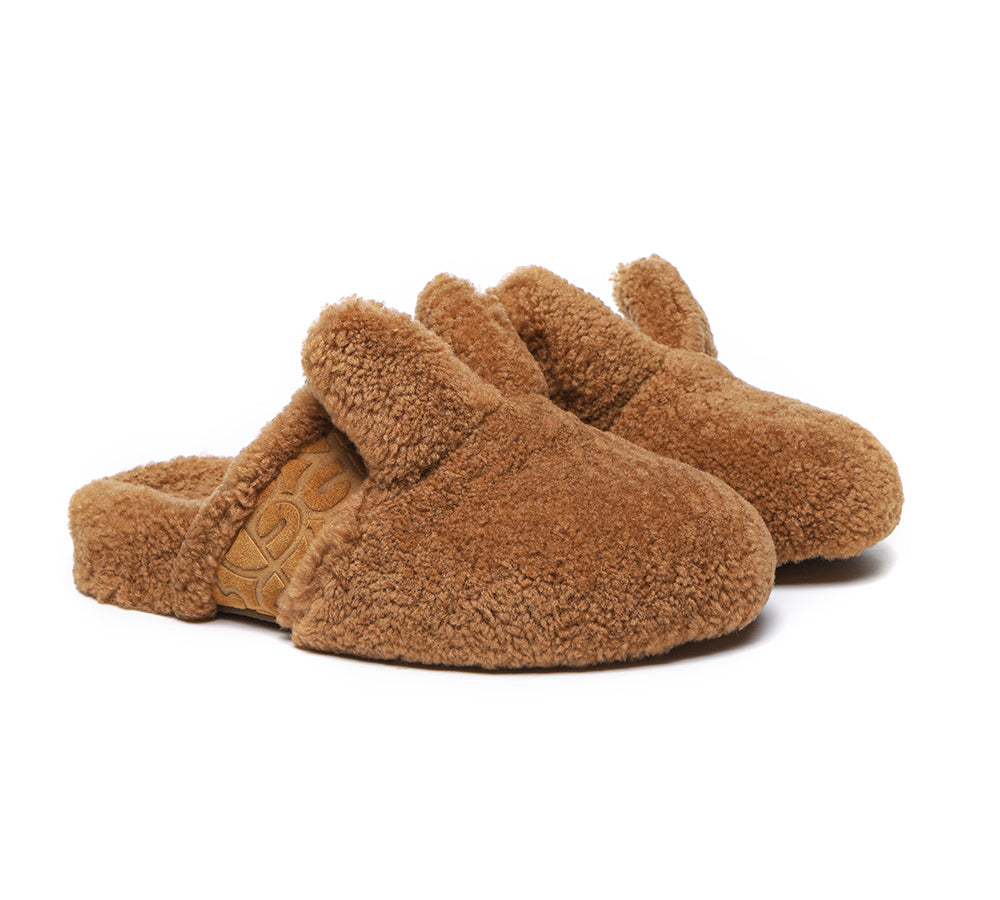 UGG Slippers - Sheepskin Wool Slippers Women Fluffy Bunny