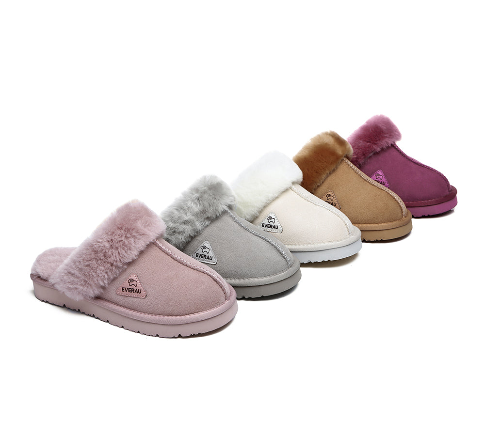 UGG Slippers - Sheepskin Wool Slippers Women Muffin Slipper Special Colour
