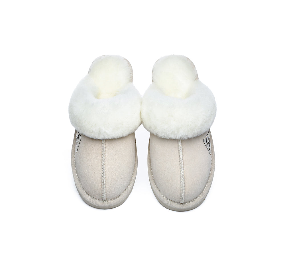 UGG Slippers - Sheepskin Wool Slippers Women Muffin Slipper Special Colour