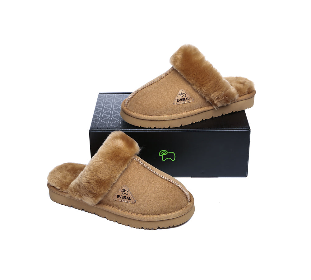 UGG Slippers - Sheepskin Wool Slippers Women Muffin Slipper Special Colour