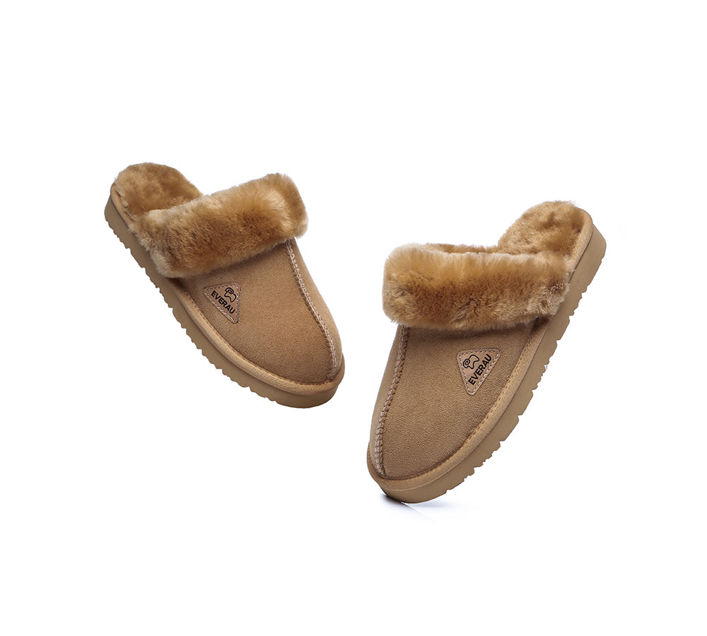 UGG Slippers - Sheepskin Wool Slippers Women Muffin Slipper Special Colour