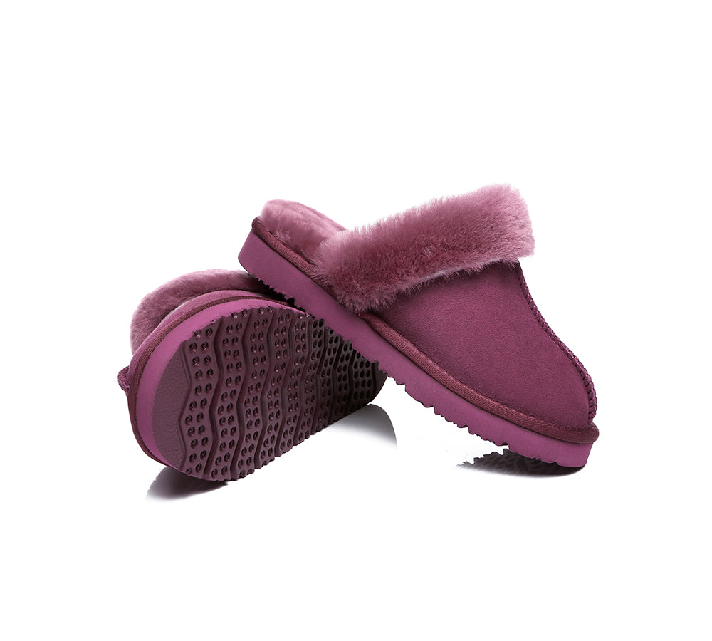 UGG Slippers - Sheepskin Wool Slippers Women Muffin Slipper Special Colour