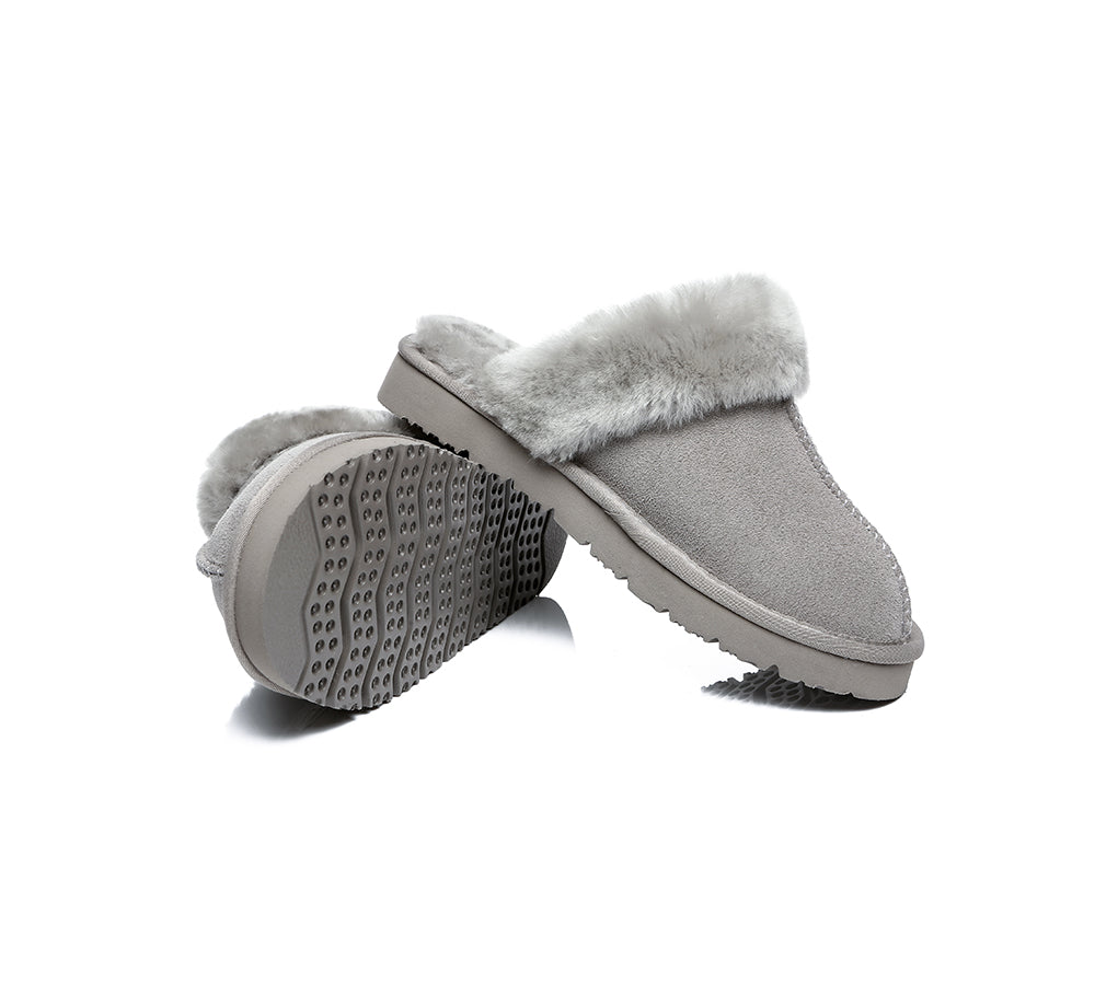 UGG Slippers - Sheepskin Wool Slippers Women Muffin Slipper Special Colour