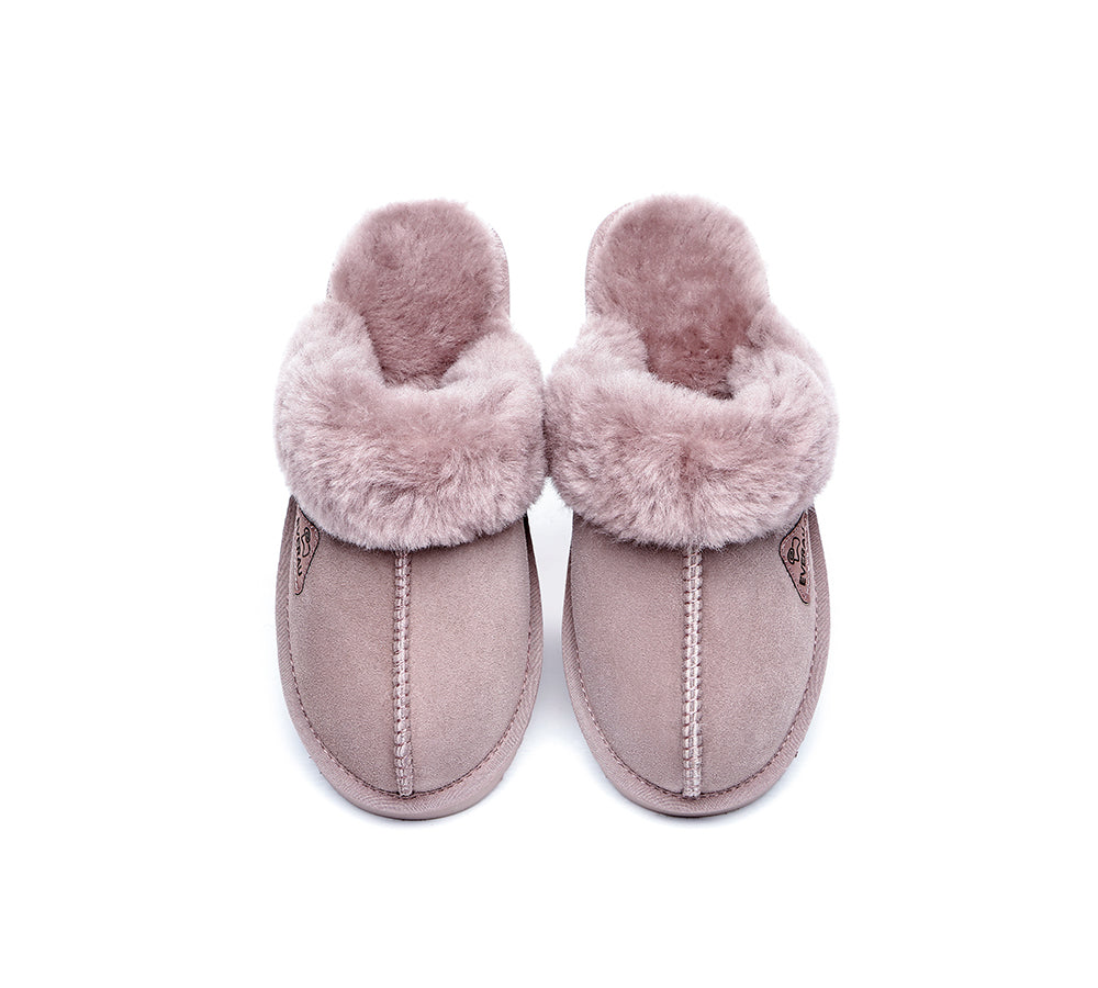 UGG Slippers - Sheepskin Wool Slippers Women Muffin Slipper Special Colour
