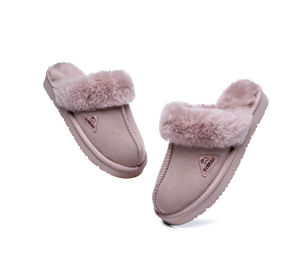 UGG Slippers - Sheepskin Wool Slippers Women Muffin Slipper Special Colour