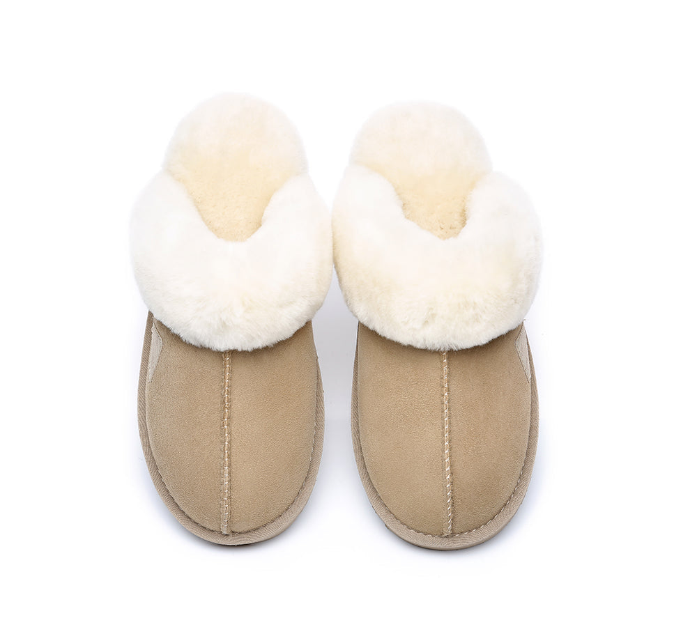 UGG Slippers Women Men Premium Sheepskin Wool House Slippers Muffin Uggoutlet