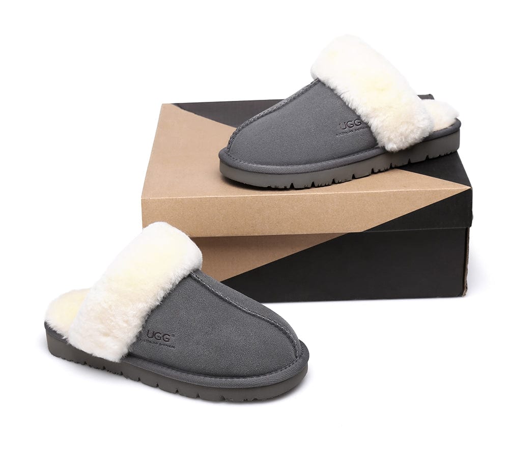 UGG Slippers - UGG Slippers Australia Premium Sheepskin Unisex Muffin Scuff