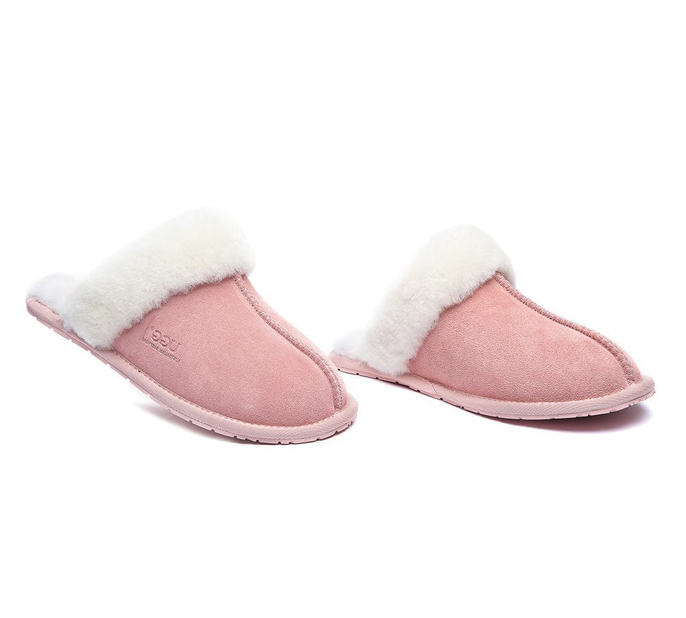 UGG Slippers - Ugg Slippers Australia Premium Sheepskin Unisex Scuff Rosa