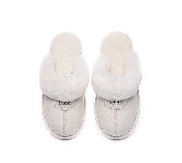 UGG Slippers - UGG Slippers Double Face Sheepskin Unisex Waffle Scuff