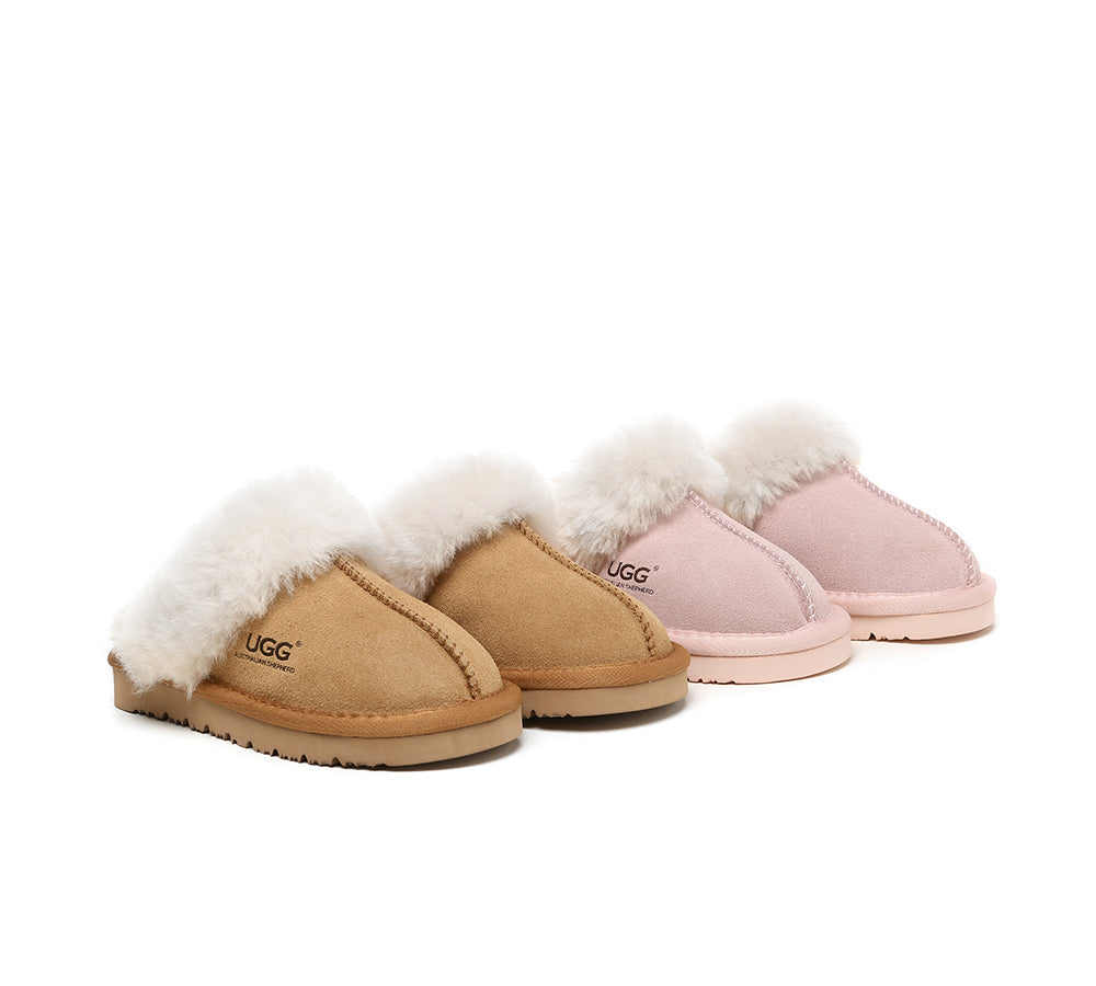 Ugg Slippers Kids Australian Sheepskin Wool Muffin – Uggoutlet