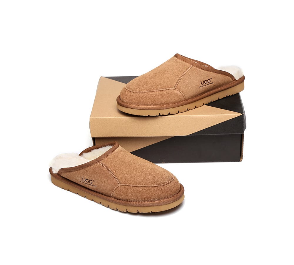 UGG Slippers - UGG Slippers Men Bred Australian Genuine Sheepskin