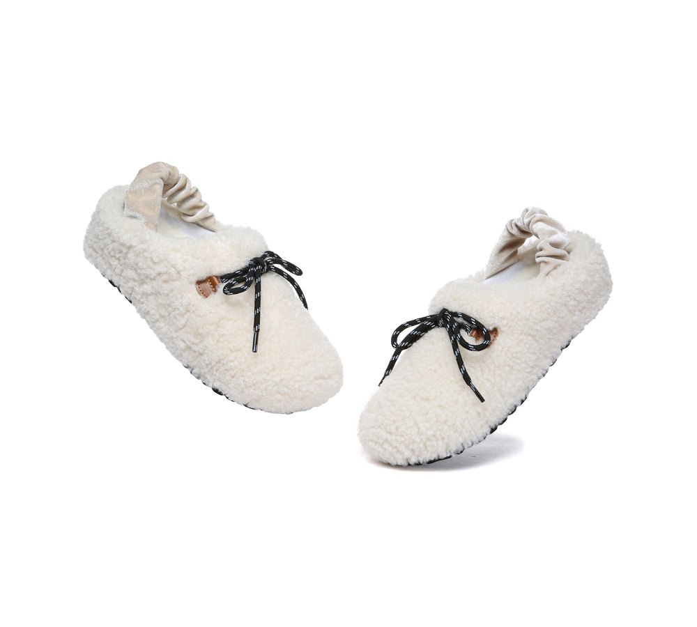 UGG Slippers Women Curly Sheepskin Wool Slingback Barrett - UGG Slippers - Cream - AU Ladies 4 / AU Men 2 / EU 35 - Uggoutlet