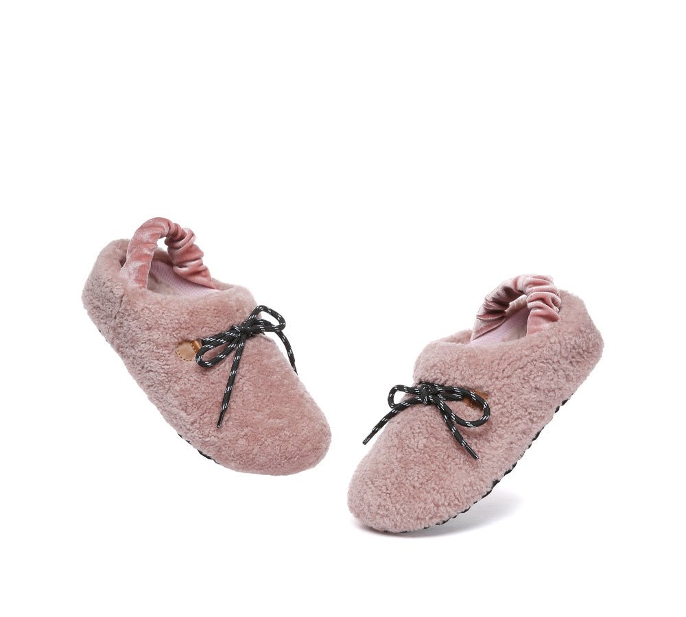 UGG Slippers Women Curly Sheepskin Wool Slingback Barrett - UGG Slippers - Dawn Pink - AU Ladies 4 / AU Men 2 / EU 35 - Uggoutlet