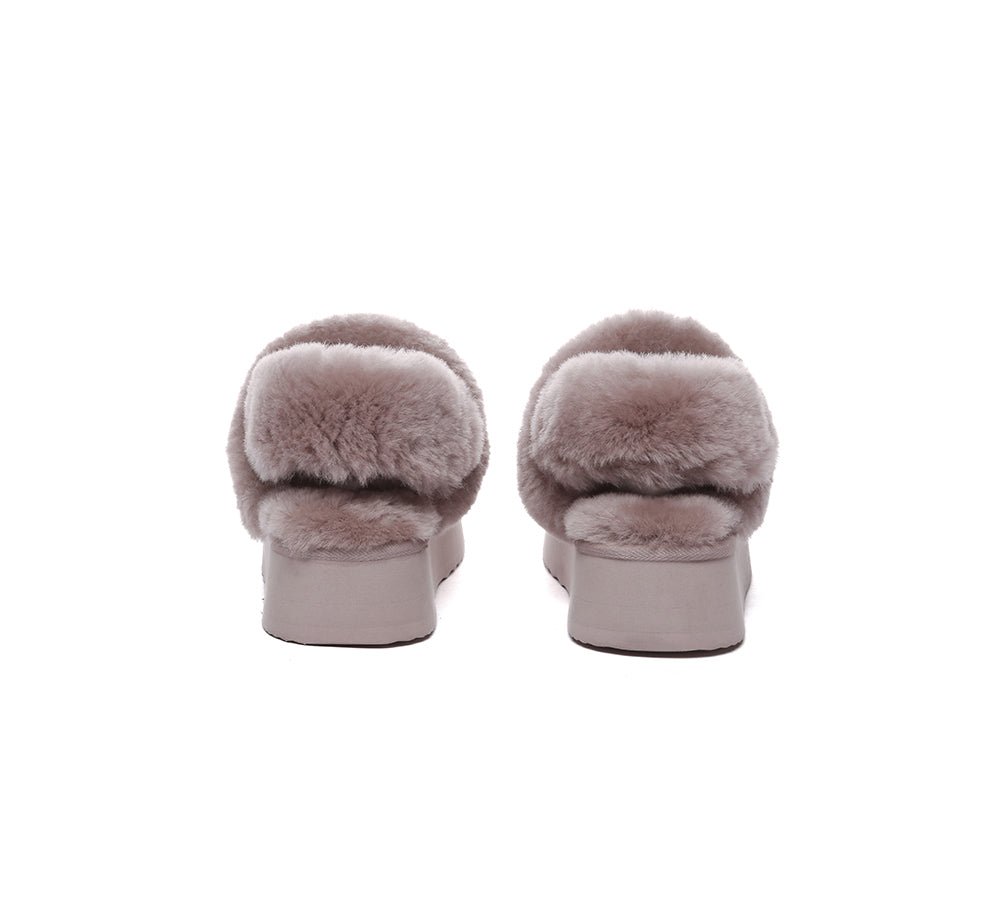 UGG Slippers Women Removable Wool Strap Slingback Platform Musa - UGG Slippers - Dawn Pink - AU Ladies 4 / AU Men 2 / EU 35 - Uggoutlet